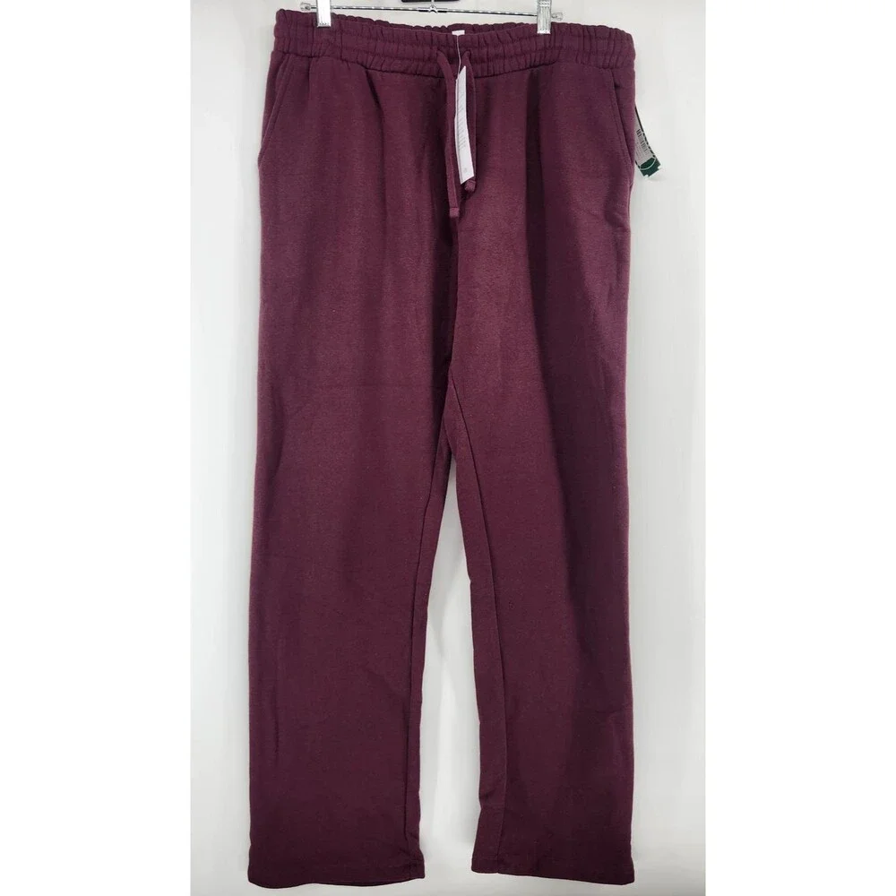 Threads 4 Thought Men's Burgundy XL Kevin‎ Peached Eco Fleece Pants NWOT